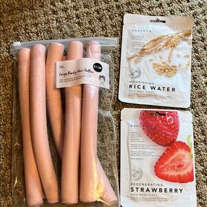 🎉3 for $15- Large bendy Beauty Hair Rollers and Face Masks Set